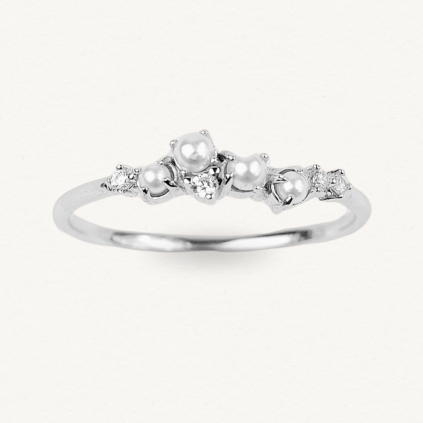Prstýnek Záře s perlami