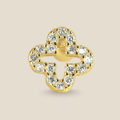 Náušnice Kytička se zirkony (1 ks)