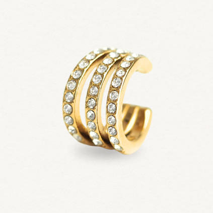 Ear cuff Sparkle trojitý (1ks)