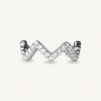 Ear Cuff Vlnění se zirkony (1 ks)
