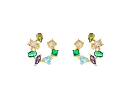 Stříbrné náušnice Cuori Milano Tango Verde