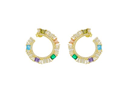 Stříbrné náušnice Cuori Milano Tango Verdi