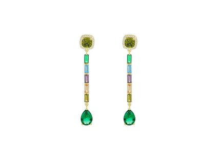 Stříbrné náušnice Cuori Milano Tango Verdi