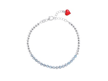 Stříbrný náramek Cuori Milano Chic Blu