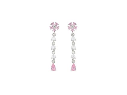 Stříbrné náušnice Cuori Milano Pink Daisy