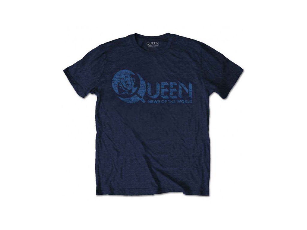 QUEEN - NEWS OF THE WORLD (40TH VINTAGE LOGO) (BACK PRINT) - TRIKO
