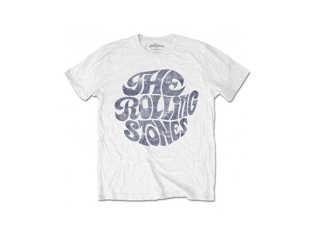 ROLLING STONES - VINTAGE 1970S LOGO (WHITE) - TRIKO