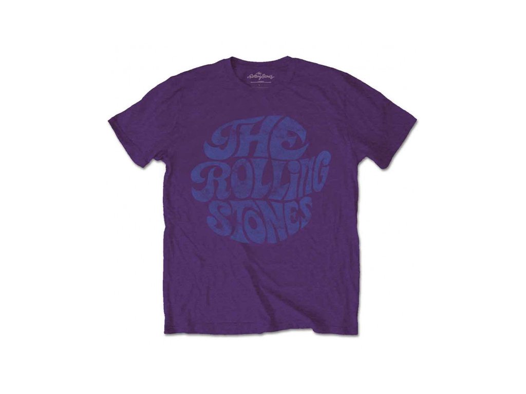 ROLLING STONES - VINTAGE 1970S LOGO (PURPLE) - TRIKO