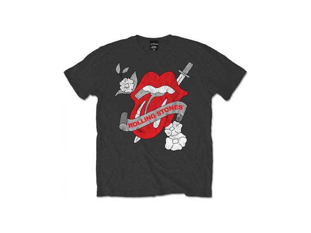 ROLLING STONES - VINTAGE TATTOO (GREY) - TRIKO