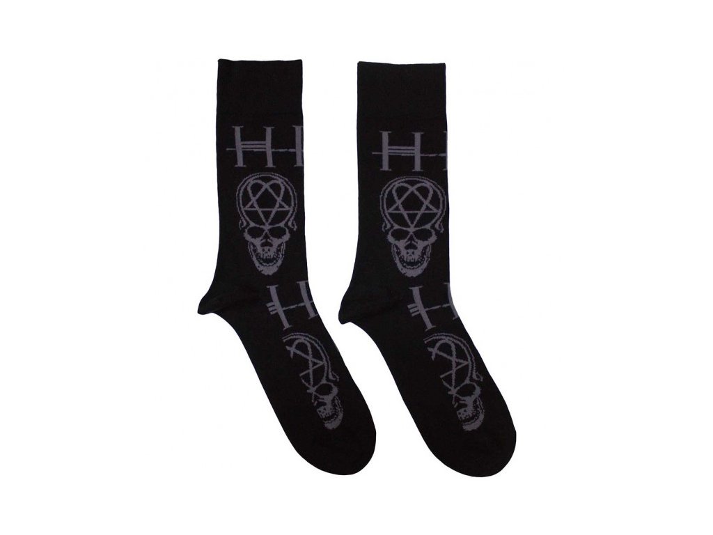 HIM - HEARTAGRAM SKULL - PONOŽKY