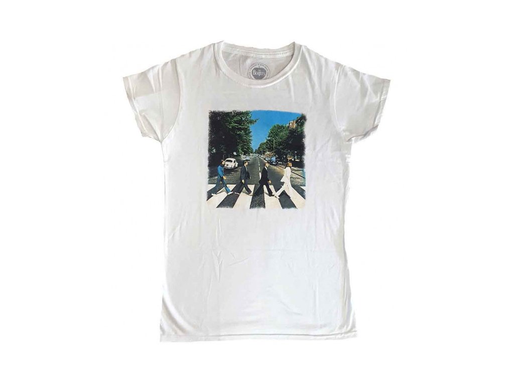 BEATLES - VINTAGE ABBEY ROAD (BACK PRINT) (WHITE) (GIRLIE) - TRIKO