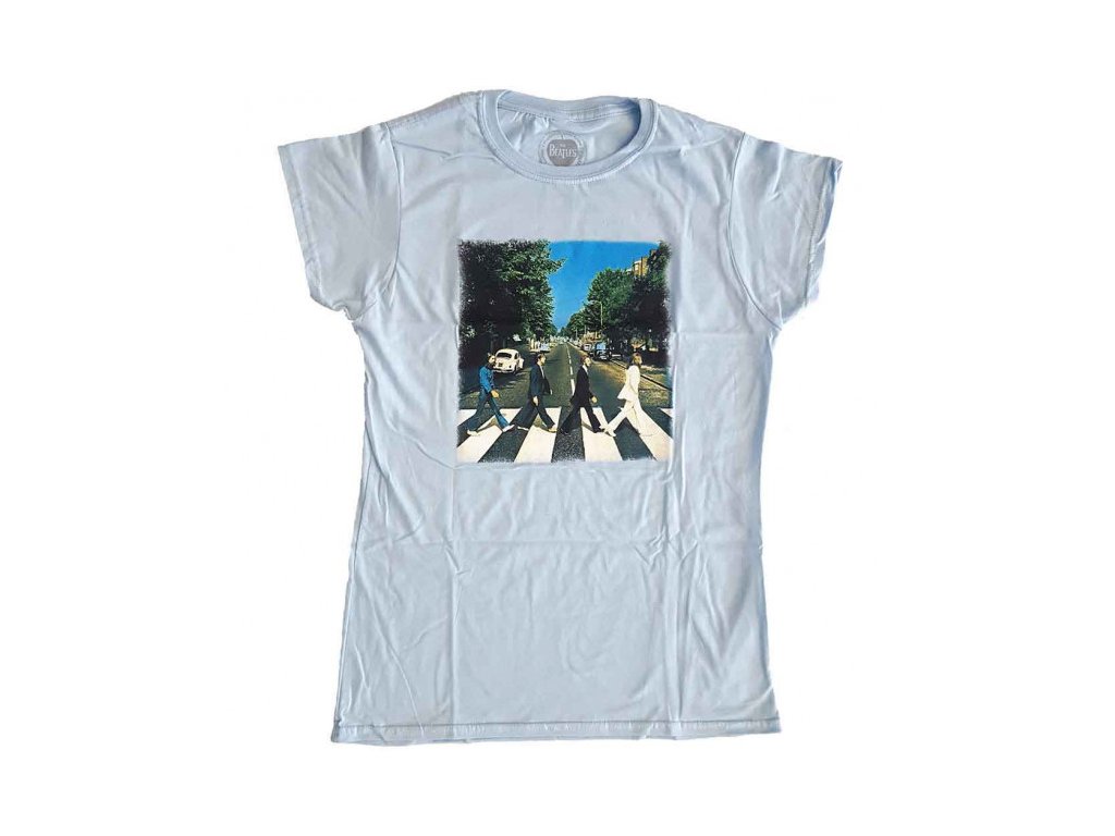 BEATLES - VINTAGE ABBEY ROAD (BACK PRINT) (LIGHT BLUE) (GIRLIE) - TRIKO