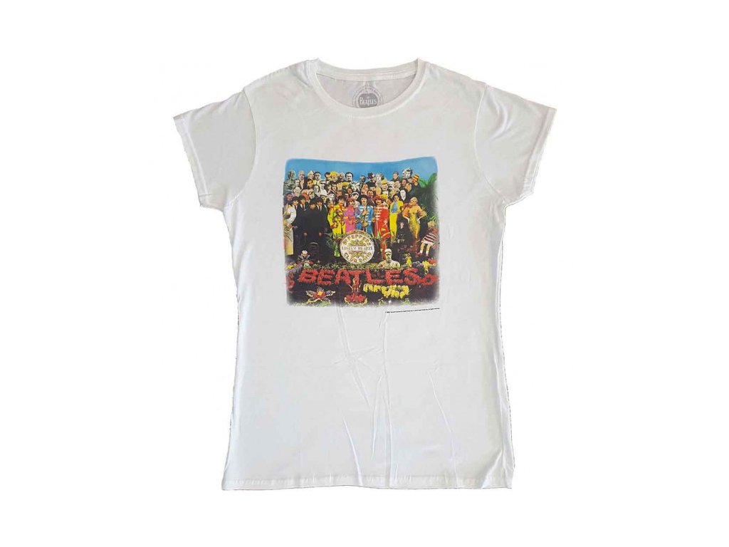 BEATLES - VINTAGE SGT PEPPER (WHITE) (BACK PRINT) (GIRLIE) - TRIKO