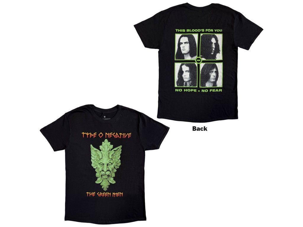 TYPE O NEGATIVE - GREEN MAN - TRIKO (Barva Černá, Velikost S)