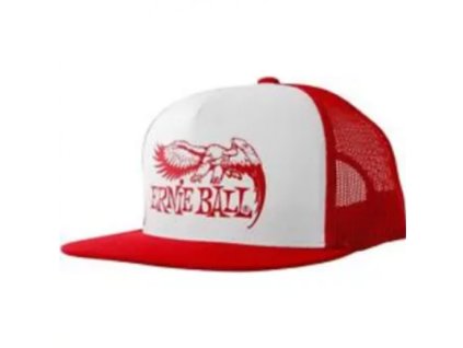 Ernie Ball čepice Trucker s logem Ernie Ball Eagle - červená