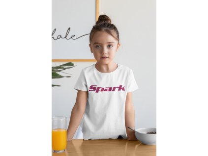SPARK LOGO (FUCHSIA) - BÍLÉ - HOLČIČÍ