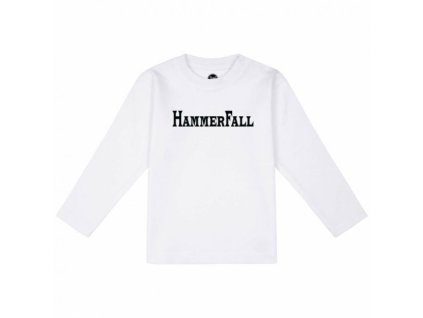 HAMMERFALL - LOGO (WHITE) (LS) - TRIKO MIMINKO