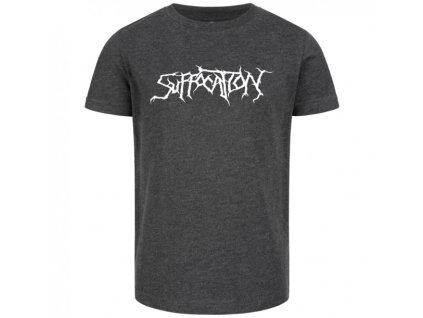 Suffocation (Logo) - Kids t-shirt - charcoal - white