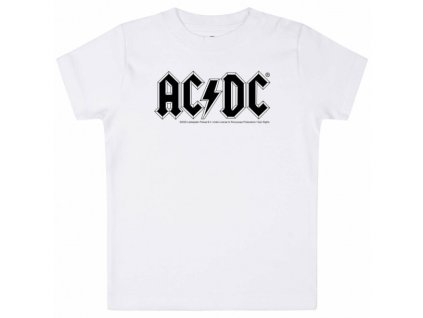 AC/DC - LOGO (WHITE) - TRIKO MIMINKO