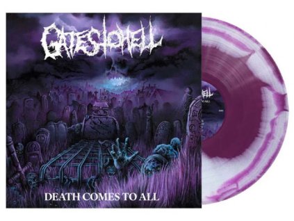 GATES TO HELL - DEATH COMES TO ALL (PURPLE/WHITE SPLATTER VINYL) - LP