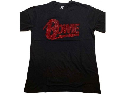 DAVID BOWIE - LOGO (EMBELLISHED) - TRIKO