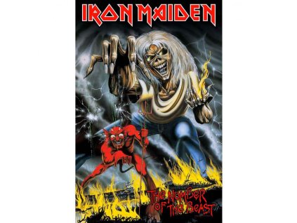 IRON MAIDEN - THE NUMBER OF THE BEAST - TEXTILNÍ PLAKÁT