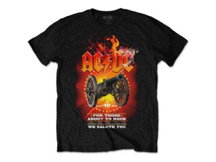 AC/DC - FOR THOSE ABOUT THE ROCK (40TH FLAMING) (BACK PRINT) - TRIKO