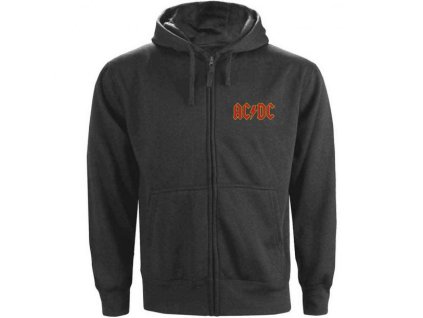 AC/DC - LOGO (GREY) (BACK PRINT) (ZIP) - MIKINA