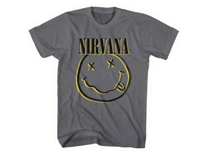 NIRVANA - INVERSE HAPPY FACE (GREY) - TRIKO