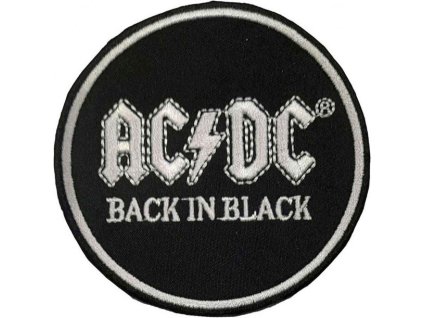 AC/DC - BACK IN BLACK CIRCLE - NÁŠIVKA