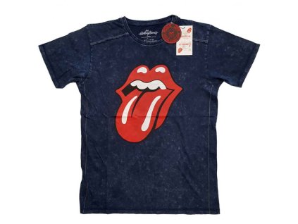 ROLLING STONES - CLASSIC TONGUE (NAVY BLUE) (WASH COLLECTION) - TRIKO
