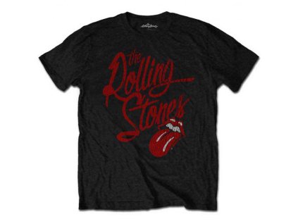 ROLLING STONES - SCRIPT LOGO (SOFT HAND INKS) - TRIKO