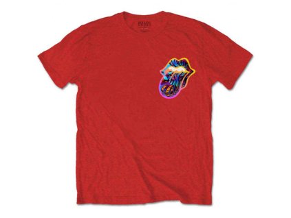 ROLLING STONES - SIXTY GRADIENT TEXT (RED) (BACK PRINT) - TRIKO