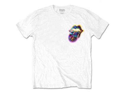 ROLLING STONES - SIXTY GRADIENT TEXT (WHITE) (BACK PRINT) - TRIKO