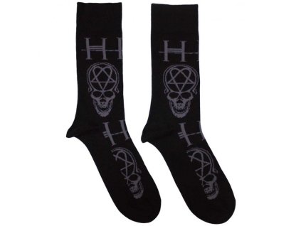 HIM - HEARTAGRAM SKULL - PONOŽKY