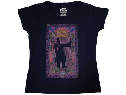 JANIS JOPLIN - PAISLEY & FLOWERS FRAME (SOFT HAND INKS) (GIRLIE) - TRIKO