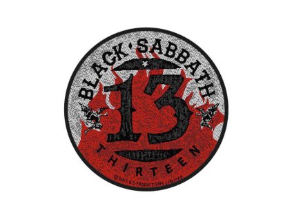BLACK SABBATH - FLAMES CIRCULAR (RETAIL PACK) - NÁŠIVKA
