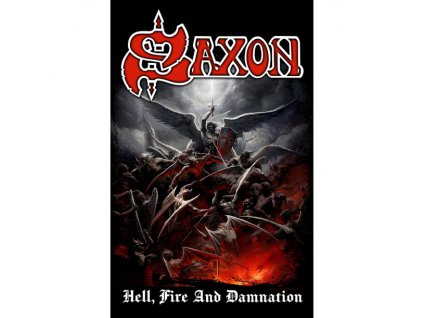 SAXON - HELL, FIRE & DAMNATION - TEXTILNÍ PLAKÁT