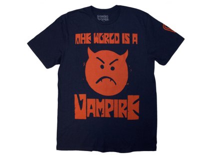 SMASHING PUMPKINS - WORLD IS A VAMPIRE (NAVY BLUE) (BACK PRINT) - TRIKO