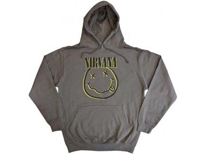 NIRVANA - INVERSE HAPPY FACE (CHARCOAL GREY) - MIKINA