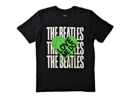 BEATLES - LOVE ME DO GRAFFITI HEART (BLACK) - TRIKO