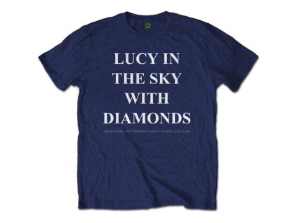 BEATLES - LUCY IN THE SKY WITH DIAMONDS (NAVY BLUE) (BACK PRINT) - TRIKO