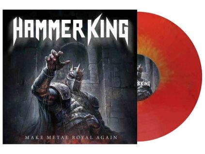 90611 hammer king make metal royal again red gold splatter lp vinyl mockup napalm records