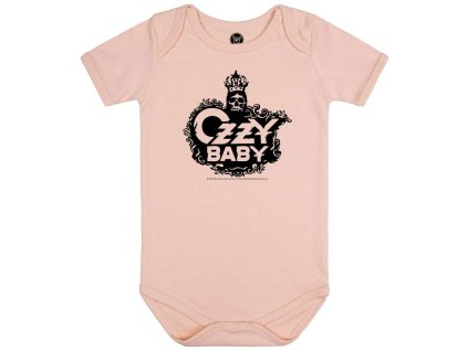 ozzy osbourne ozzy baby baby body hellrosa schwarz 68 74