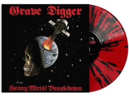 grave digger heavy metal breakdown red black splatter lp