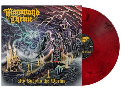 lp transparent red black marble vinyl