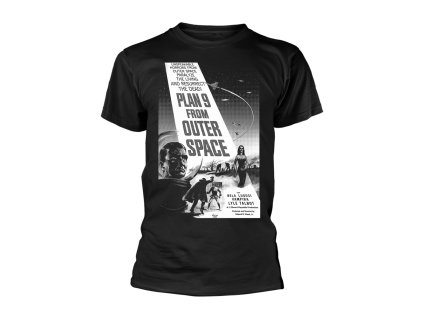 PLAN 9 FROM OUTER SPACE - PLAN 9 FROM OUTER SPACE - POSTER (BLACK AND WHITE) - TRIKO (Barva Černá, Velikost S)