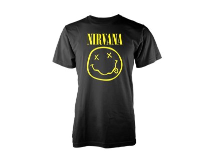 NIRVANA - FACE LOGO - TRIKO (Barva Černá, Velikost M)