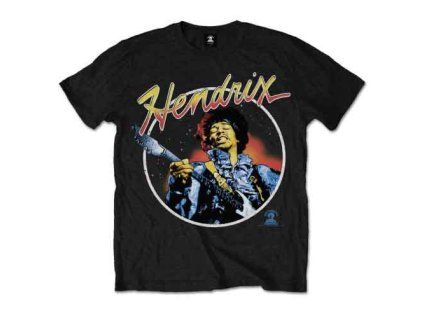 JIMI HENDRIX - SCRIPT CIRCLE - TRIKO (Barva Černá, Velikost S)