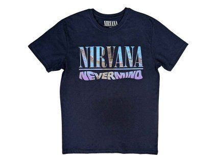 NIRVANA - NEVERMIND - TRIKO (Barva Modrá, Velikost S)